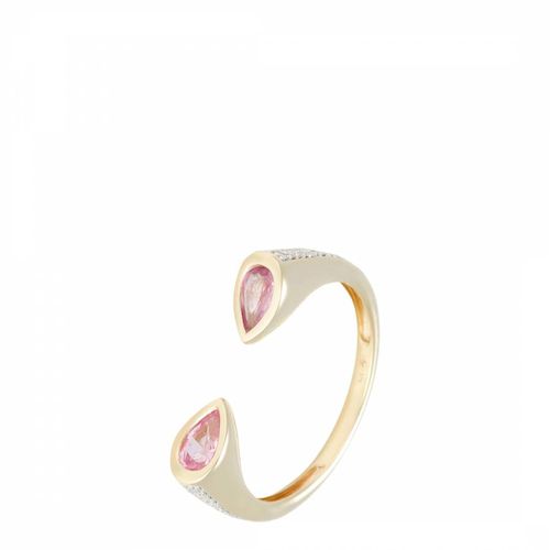 Yellow Gold Zya Pink Sapphire Ring - Diamantini - Modalova