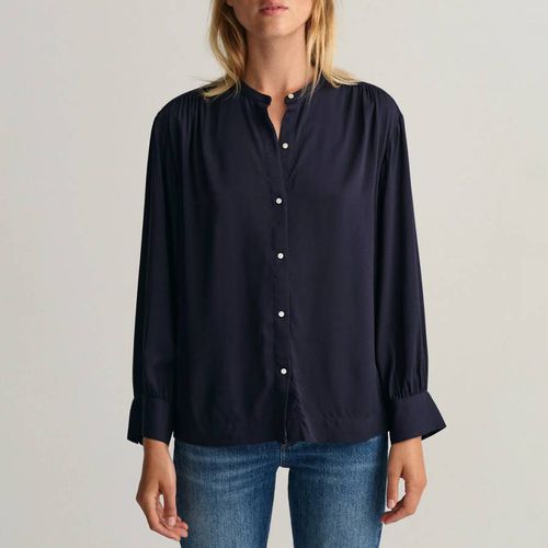 Navy Wide Cuff Blouse - Gant - Modalova