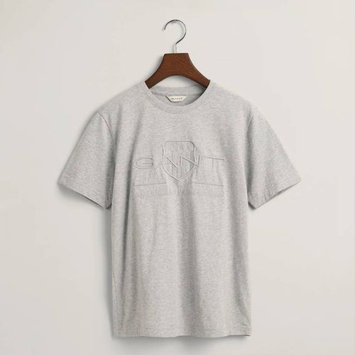 Teen's Grey Tonal Cotton T-Shirt - Gant - Modalova