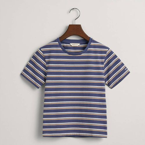 Teen's Navy Stripe Cotton Blend T-Shirt - Gant - Modalova