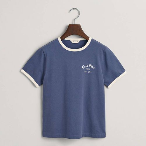 Teen's Script Logo Slim Cotton Blend T-Shirt - Gant - Modalova