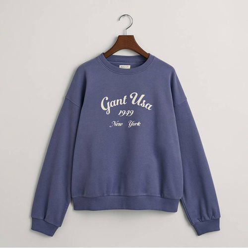 Teen's Oversized Script Logo Cotton Blend Sweatshirt - Gant - Modalova