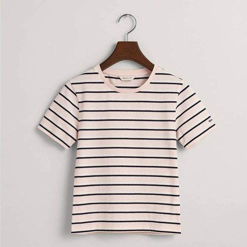 Teen's Pink Stripe Cotton Blend T-Shirt - Gant - Modalova