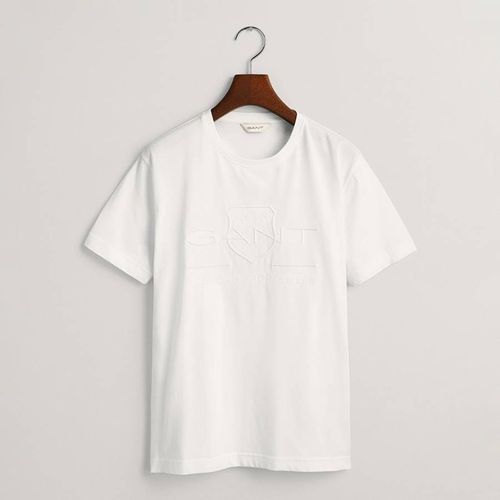 Teen's White Tonal Cotton T-Shirt - Gant - Modalova