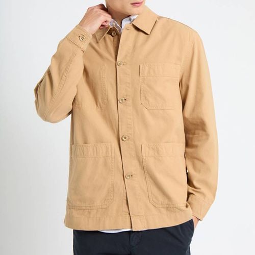 Camel Garment Dyed Cotton Linen Overshirt - Gant - Modalova