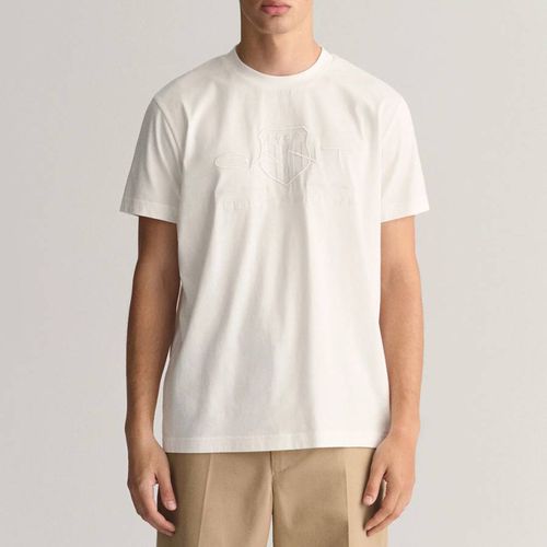 White Reg Tonal Shield Cotton T-Shirt - Gant - Modalova