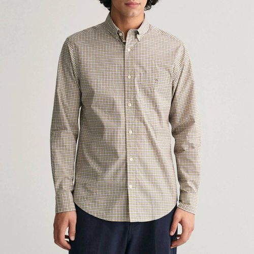 Poplin Micro check Cotton Shirt - Gant - Modalova