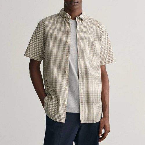 Beige Poplin Micro check Cotton Shirt - Gant - Modalova