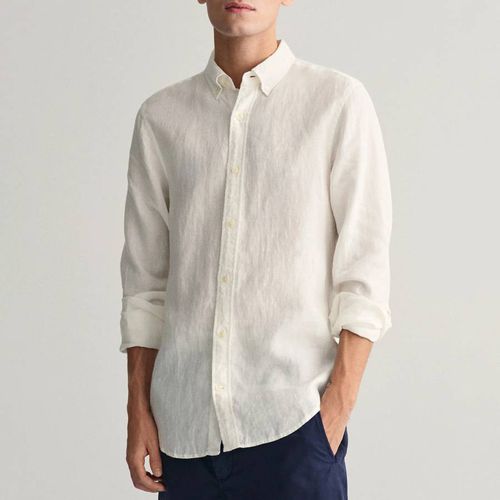 Ecru Slim Linen Shirt - Gant - Modalova