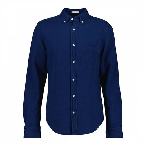 Indigo Regular Cotton Waffle Shirt - Gant - Modalova