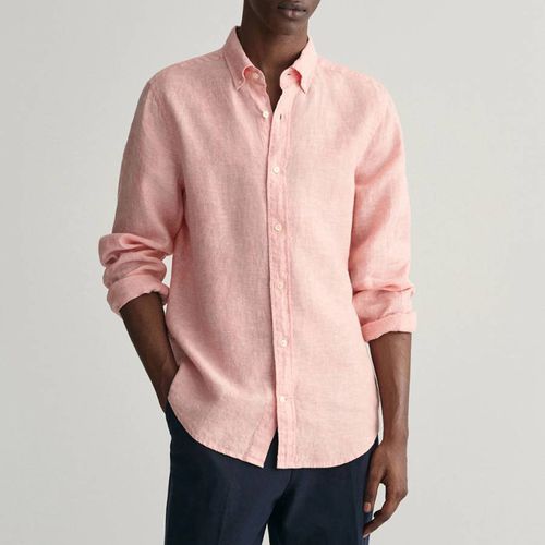 Pink Slim Linen Shirt - Gant - Modalova
