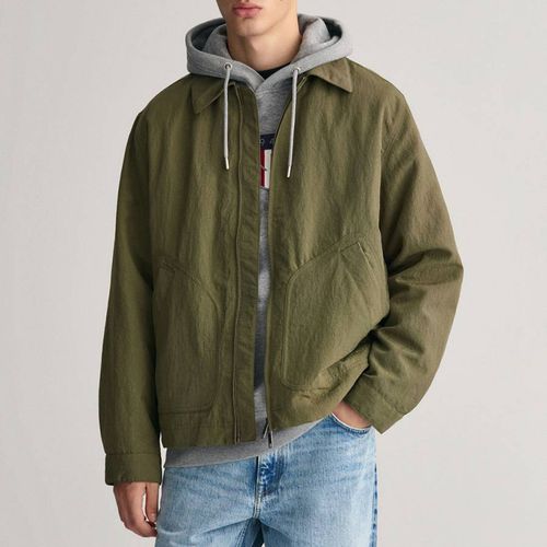 Khaki Nylon Zip Jacket - Gant - Modalova