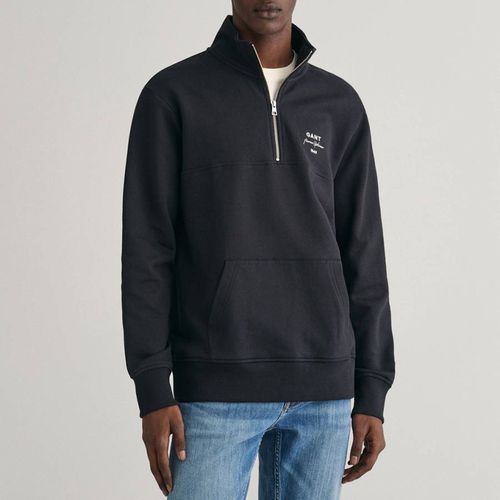 Logo Script Jersey Half Zip Cotton Sweatshirt - Gant - Modalova