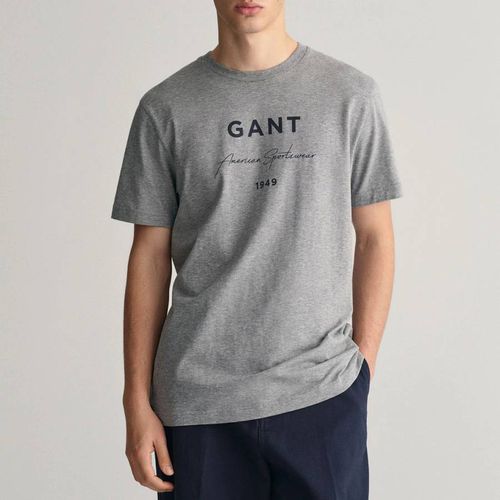 Logo Script Printed Cotton T-Shirt - Gant - Modalova