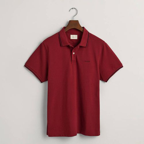 Red Tipping Pique Cotton Polo Shirt - Gant - Modalova