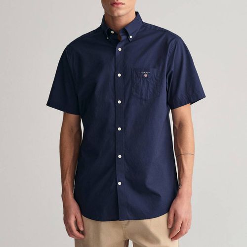Navy Regular Fit Cotton Shirt - Gant - Modalova