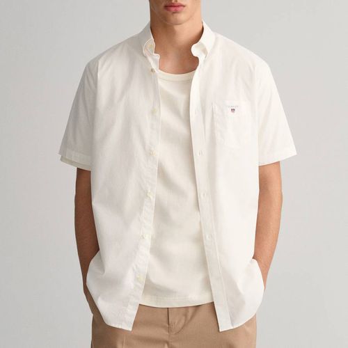 White Regular Fit Cotton Shirt - Gant - Modalova