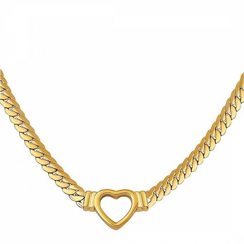 K Gold Open Heart Chain Necklace - Liv Oliver - Modalova