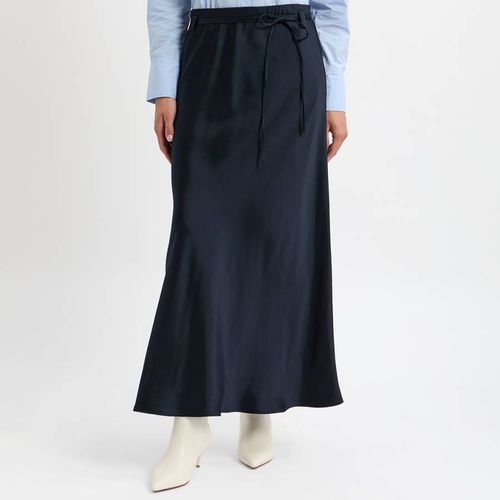 Navy Satin Slip Skirt - NÂ°Â· Eleven - Modalova