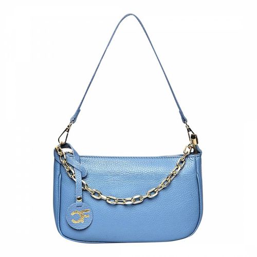 Blue Leather Handbag - Carla Ferreri - Modalova