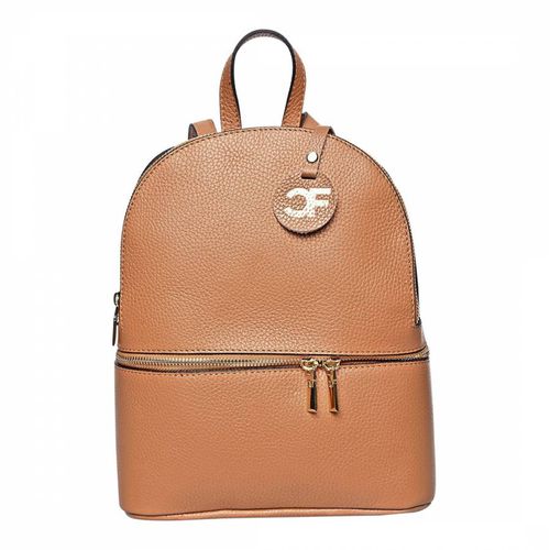 Brown Leather Backpack - Carla Ferreri - Modalova