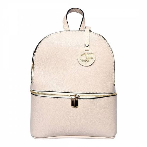 Beige Leather Backpack - Carla Ferreri - Modalova