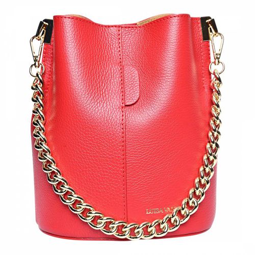 Red Italian Leather Shoulder bag - Luisa Vannini - Modalova