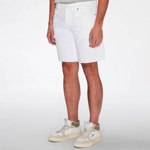 White Straight Stretch Shorts - 7 For All Mankind - Modalova