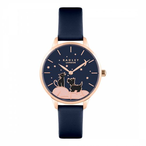 Navy Sustainable Strap with Dog and Cat Dial Watch - Radley - Modalova