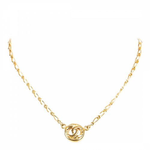 Round CC Pendant Chain Necklace Necklace - Vintage Chanel - Modalova