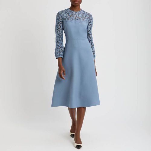 Blue Lace Dress UK 12 - Pre-Loved Valentino - Modalova
