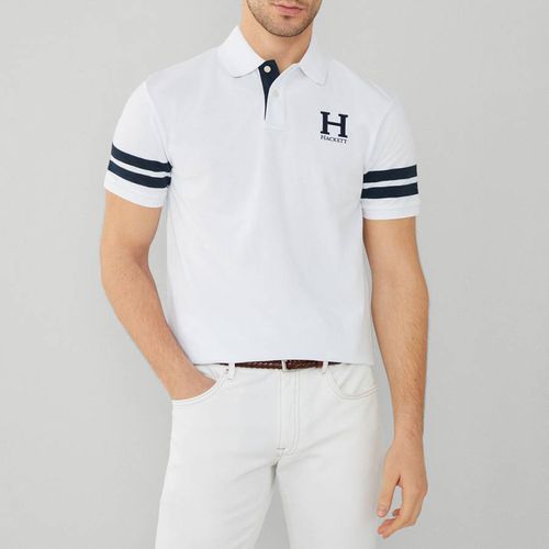 Stripe Heritage Cotton Polo Shirt - Hackett London - Modalova
