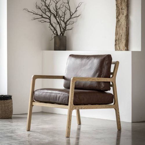 Voulon Armchair Antique Leather - Gallery Living - Modalova