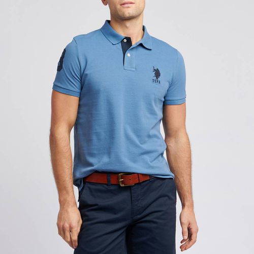 Patch Logo Pique Cotton Polo Shirt - U.S. Polo Assn. - Modalova