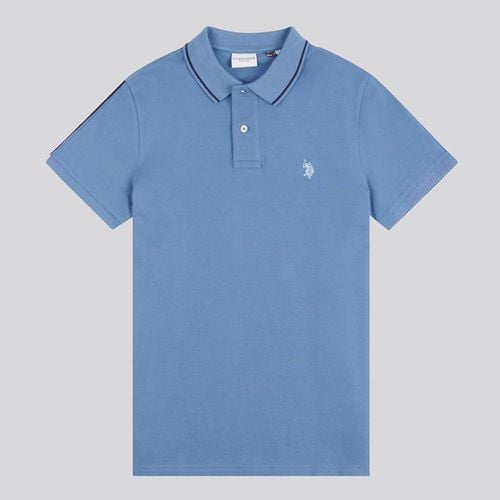 Contrast Taping Cotton Polo Shirt - U.S. Polo Assn. - Modalova