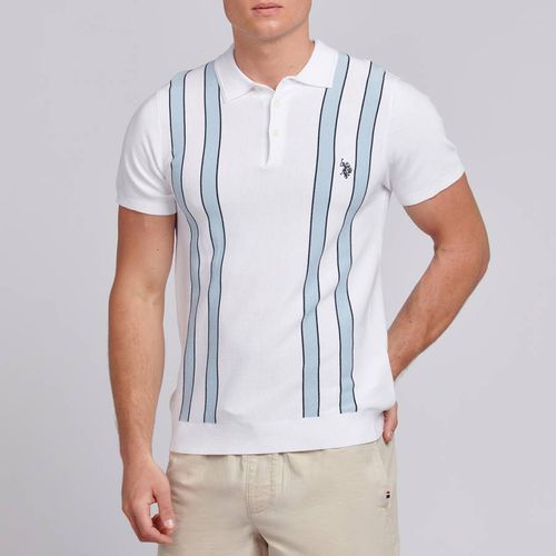 Stripe Knit Cotton Blend Polo Shirt - U.S. Polo Assn. - Modalova