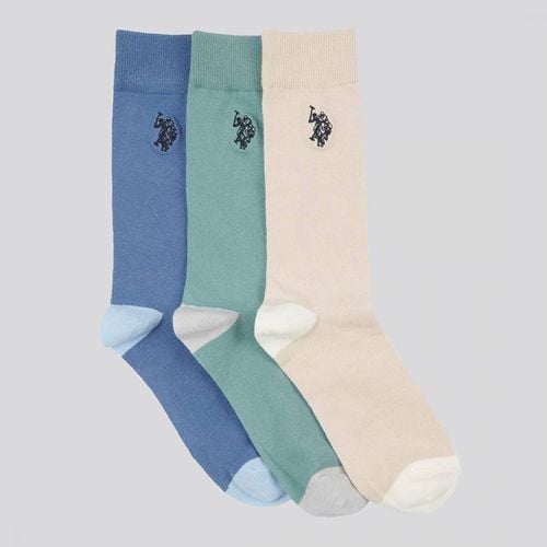 Multi 3 Pack Cotton Blend Socks - U.S. Polo Assn. - Modalova