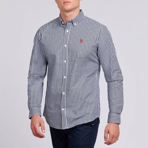 Gingham Long Sleeve Cotton Shirt - U.S. Polo Assn. - Modalova