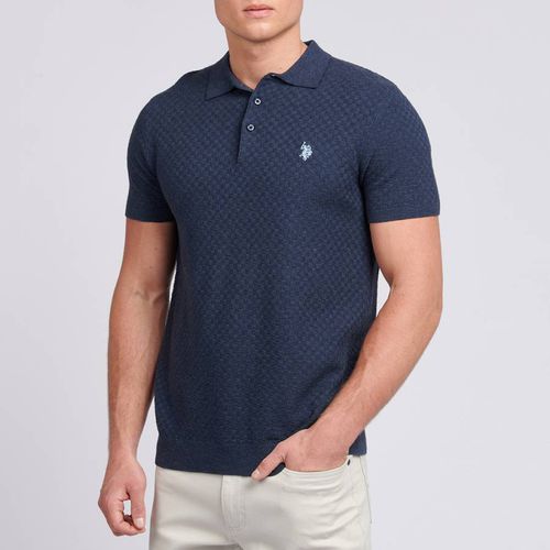 Textured Knit Cotton Polo Shirt - U.S. Polo Assn. - Modalova