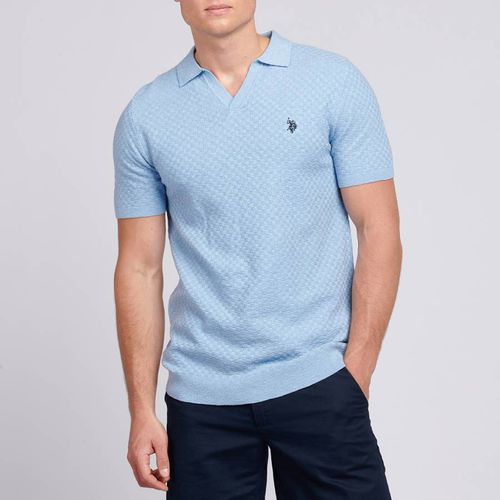 Light Textured Revere Knit Cotton Polo Shirt - U.S. Polo Assn. - Modalova