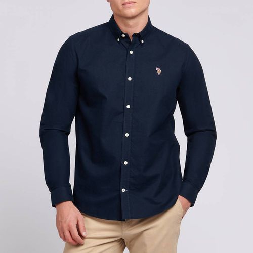 Navy Oxford Cotton Shirt - U.S. Polo Assn. - Modalova