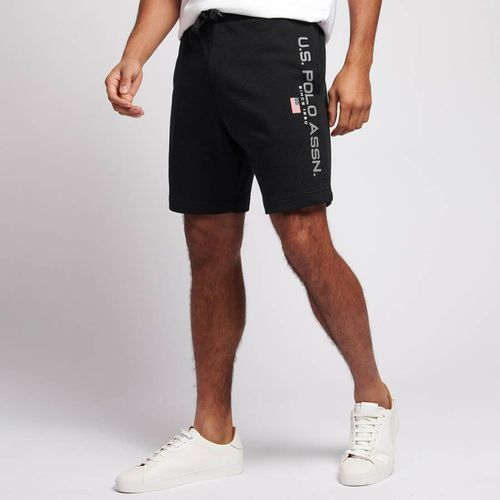 Black Side Logo Cotton Shorts - U.S. Polo Assn. - Modalova