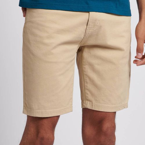 Sand Woven Cotton Blend Shorts - U.S. Polo Assn. - Modalova