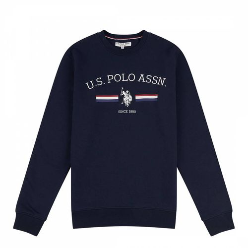 Stripe Logo Cotton Blend Sweatshirt - U.S. Polo Assn. - Modalova