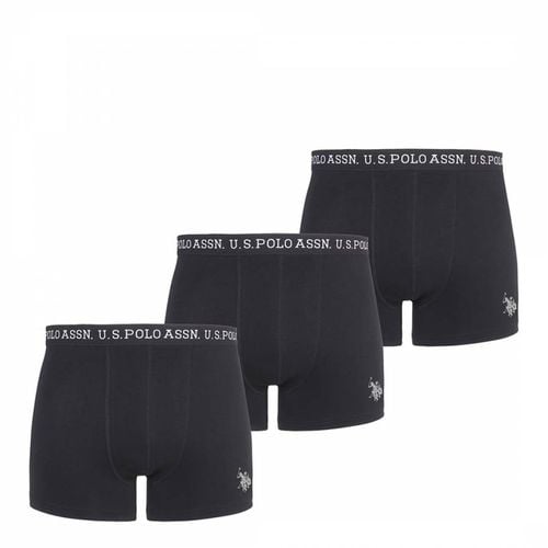 Black 3 Pack Cotton Blend Boxers - U.S. Polo Assn. - Modalova