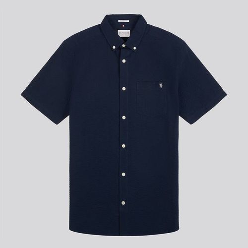 Seersucker Short Sleeve Cotton Shirt - U.S. Polo Assn. - Modalova