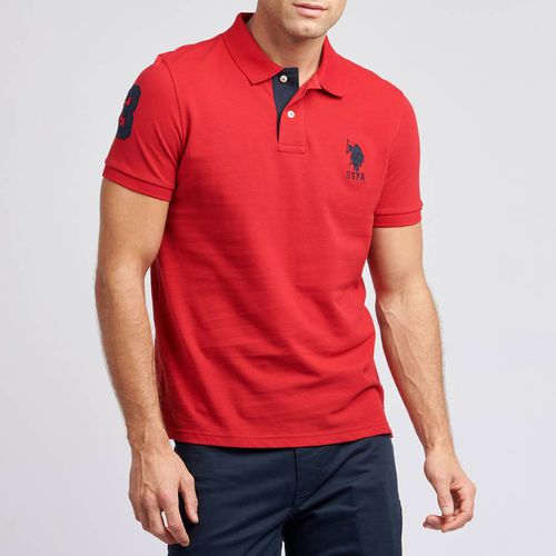 Patch Logo Pique Cotton Polo Shirt - U.S. Polo Assn. - Modalova