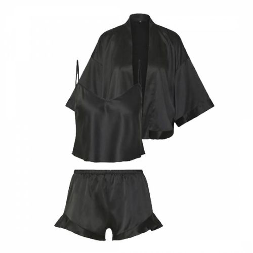Black 2 Pack Top/Short With Vest - LingaDore - Modalova