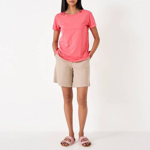 Pink Cotton Slub T-Shirt - Crew Clothing - Modalova