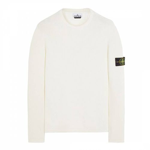 Crew Neck Ribbed Cotton Jumper - Stone Island - Modalova